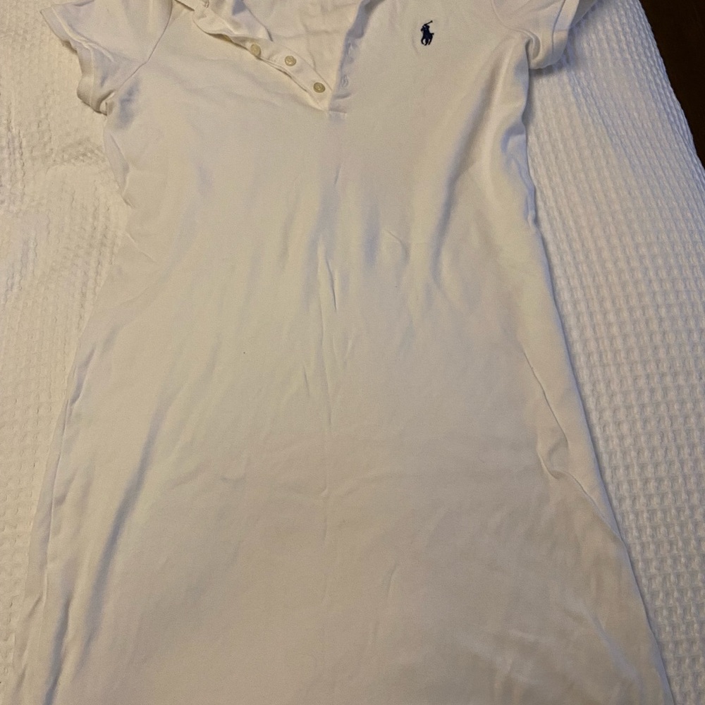 Polo by Ralph Lauren Cream Dress with Navy Logo